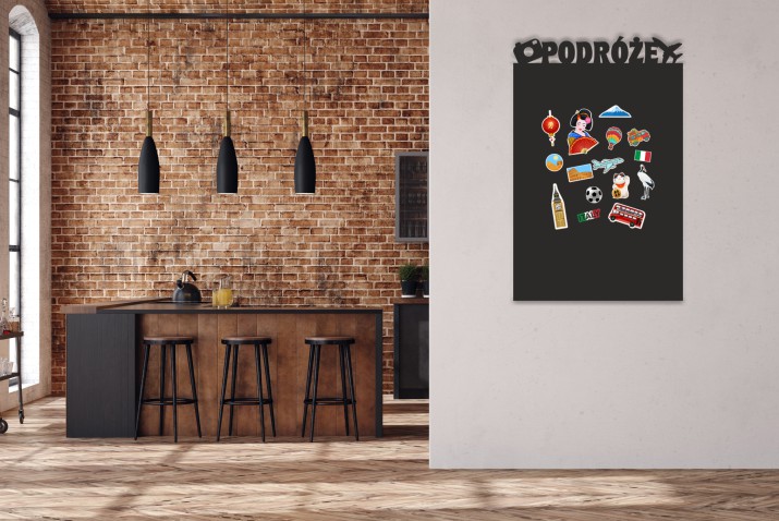 Samoprzylepna tablica magnetyczna na magnesy z podróży 45x70cm 67401 - zdjęcie 4