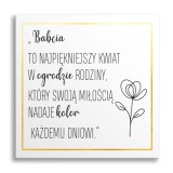 Obraz z sentencją dla Babci- Elegancji Prezent na Dzień Babci | Wzruszający obraz na ścianę z cytatem 81380 Naklejkomania - zdjecie 1 - miniatura