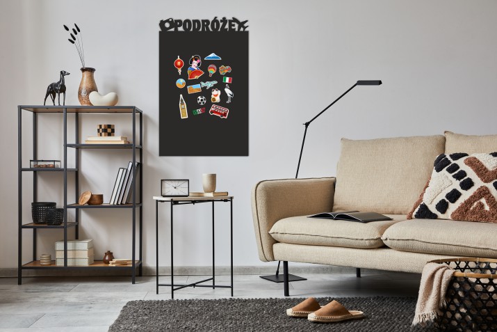 Samoprzylepna tablica magnetyczna na magnesy z podróży 45x70cm 67401 - zdjęcie 5