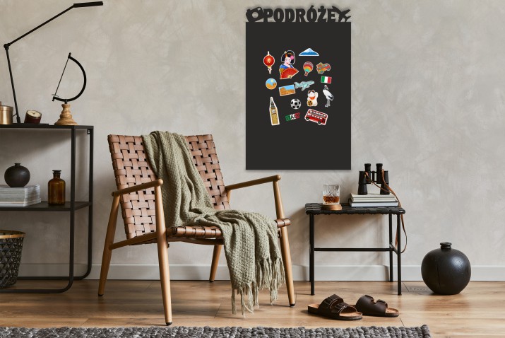 Samoprzylepna tablica magnetyczna na magnesy z podróży 45x70cm 67401 - zdjęcie 3