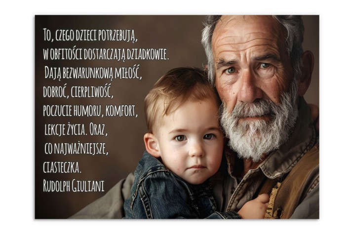 Prezent na Dzień Dziadka- Wyjątkowy Plakat z cytatem | Dekoracyjny plakat dla dziadka od wnuka 81384 - zdjęcie 5