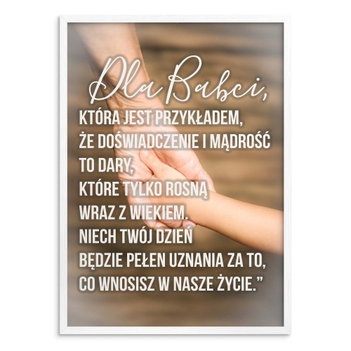 Dekoracyjny Plakat dla Babci | Oryginalny, gustowny upominek na Dzień Babci- plakat z podziękowaniem 81381 - zdjęcie 2