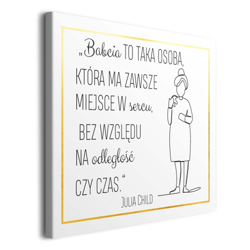 Oryginalny prezent na Dzień Babci- Elegancki obraz na płótnie z cytatem | Ponadczasowa dekoracja, wyjątkowy upominek dla Babci 81379 - zdjęcie 2
