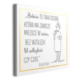 Oryginalny prezent na Dzień Babci- Elegancki obraz na płótnie z cytatem | Ponadczasowa dekoracja, wyjątkowy upominek dla Babci 81379 Naklejkomania - zdjecie 2 - miniatura