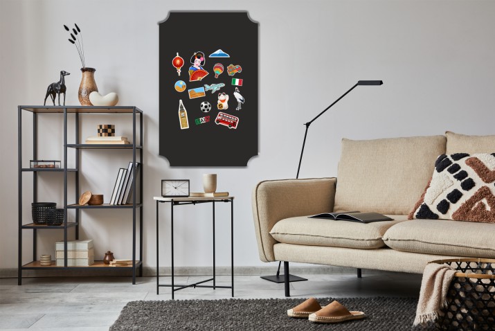 Samoprzylepna Tablica magnetyczna na magnesy z podróży na Mata na ścianę, lodówkę 45x70cm 67405 - zdjęcie 5