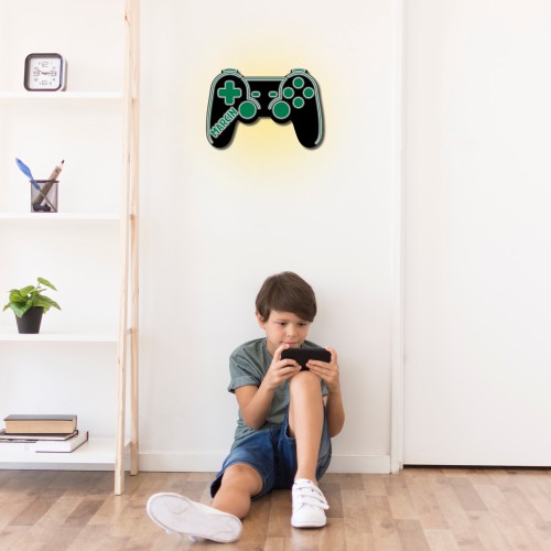 Dekoracyjna Lampka z oświetleniem LED- kontroler, pad do gier z imieniem | Prezent dla dziecka, gracza 81368 - zdjęcie 4