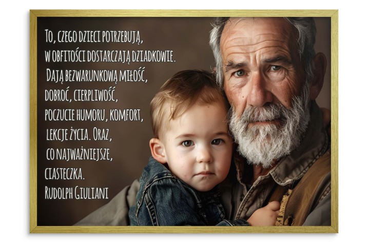 Prezent na Dzień Dziadka- Wyjątkowy Plakat z cytatem | Dekoracyjny plakat dla dziadka od wnuka 81384 - zdjęcie 2