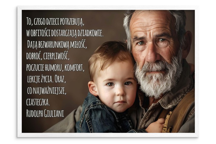Prezent na Dzień Dziadka- Wyjątkowy Plakat z cytatem | Dekoracyjny plakat dla dziadka od wnuka 81384 - zdjęcie 3