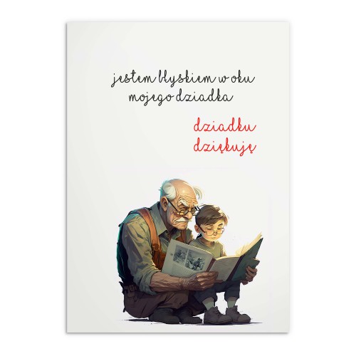 Plakat z podziękowaniem dla Dziadka | Wyjątkowy Prezent na Dzień Dziadka- minimalistyczny plakat na ścianę 81387 - zdjęcie 4