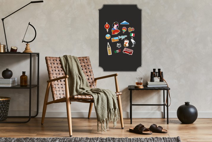 Samoprzylepna Tablica magnetyczna na magnesy z podróży na Mata na ścianę, lodówkę 45x70cm 67405 - zdjęcie 4