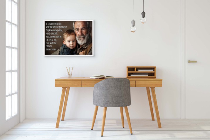 Prezent na Dzień Dziadka- Wyjątkowy Plakat z cytatem | Dekoracyjny plakat dla dziadka od wnuka 81384 - zdjęcie 7