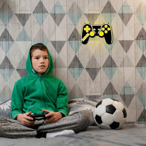 Lampka Led z imieniem- Kontroler, Pad do gier | Dekoracja ścienna do młodzieżowego pokoju | Prezent dla nastolatka, gracza 81371 - zdjęcie 3