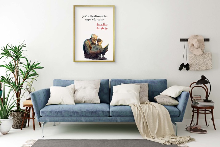Plakat z podziękowaniem dla Dziadka | Wyjątkowy Prezent na Dzień Dziadka- minimalistyczny plakat na ścianę 81387 - zdjęcie 6
