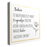 Obraz z sentencją dla Babci- Elegancji Prezent na Dzień Babci | Wzruszający obraz na ścianę z cytatem 81380 Naklejkomania - zdjecie 2 - miniatura