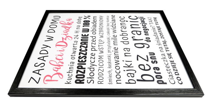 Plakat w czarnej ramce Dzień Babci i Dziadka 61246 - zdjęcie 5