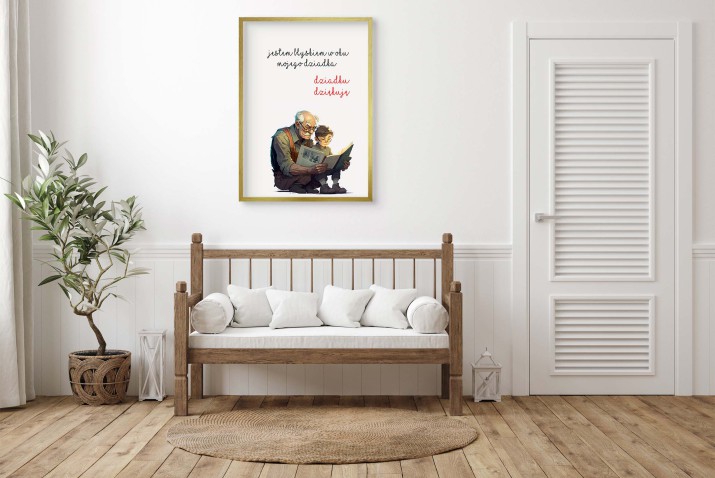 Plakat z podziękowaniem dla Dziadka | Wyjątkowy Prezent na Dzień Dziadka- minimalistyczny plakat na ścianę 81387 - zdjęcie 7