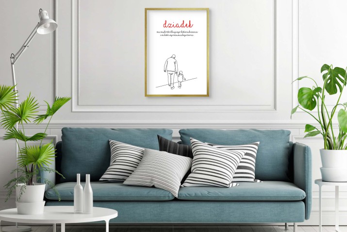 Minimalistyczny Plakat z sentencją dla Dziadka | Prezent na Dzień Dziadka- pamiątkowy Plakat 81386 - zdjęcie 4