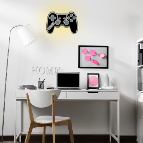 Stylowa Lampka gamingowa z imieniem- Kontroler, Gamepad, Joystick do konsoli | Nowoczesne oświetlenie do pokoju młodzieżowego | Prezent, gadżet dla fana gier 81377 - zdjęcie 3