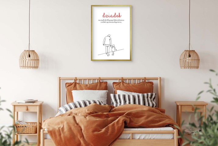 Minimalistyczny Plakat z sentencją dla Dziadka | Prezent na Dzień Dziadka- pamiątkowy Plakat 81386 - zdjęcie 5