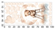 Naklejka ścienna- Beżowa dekoracja do pokoju dziecka | Urocze Obrazki na ścianę- Pluszowy Miś, Gwiazdki i Balony T42019 Naklejkomania - zdjecie 3 - miniatura