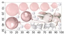 Naklejka na Ścianę do Pokoju Dziecka – Króliczki, Balony i Pastelowe Kropki | Śliczna Dekoracja do Żłobka, Przedszkola T42043 Naklejkomania - zdjecie 2 - miniatura