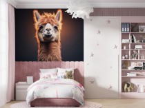 Oryginalna Fototapeta z Lamą | Zabawna dekoracja do pokoju dziecka, nastolatka 81508 Naklejkomania - zdjecie 1 - miniatura