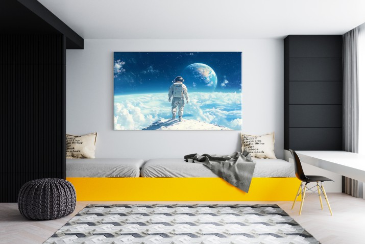Futurystyczny Obraz na ścianę- Astronauta w Kosmosie | Oryginalna dekoracja dla fanów science fiction 81541 - zdjęcie 4