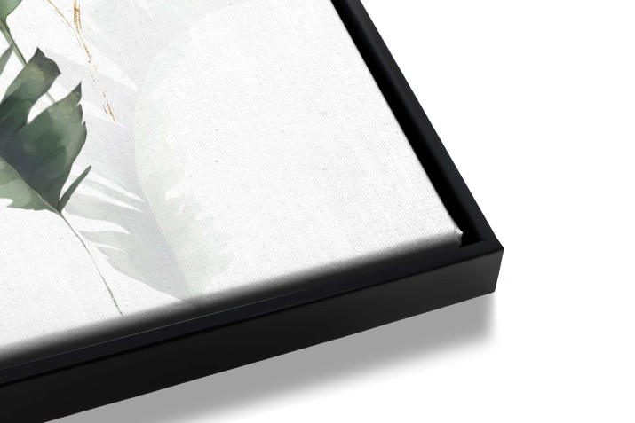 Obrazy w Ramie American Box | Tryptyk na płótnie – Zielone Liście Monstera Boho  | Nowoczesna dekoracja na ścianę R20124 - zdjęcie 5