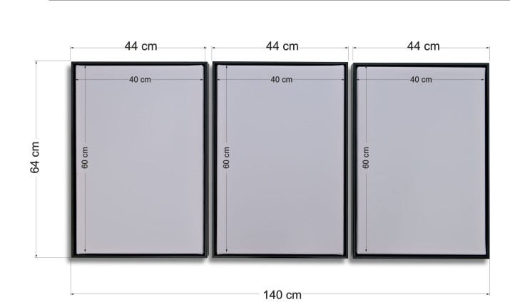 Obrazy w Ramie American Box | Elegancki Tryptyk z kwiatami i złotymi liśćmi | Duży Obraz na płótnie w dekoracyjnej oprawie R20886 - zdjęcie 10