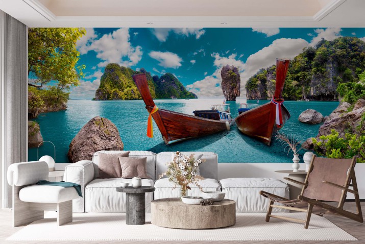 Fototapeta Malowniczy krajobraz Tajlandii. Plaża i wyspy Phuket. Podróże i przygody po Azji 81447