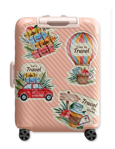 Stylowe Naklejki Podróżne na Walizkę, Torbę | Wodoodporne Wlepki Vintage na Bagaż, Laptopa- Travel 66730 - zdjęcie 2