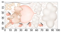 Naklejka ścienna- Pastelowa dekoracja do pokoju dziecka | Króliczek, Gwiazdki, Chmurki dla niemowlaka T42022 Naklejkomania - zdjecie 3 - miniatura