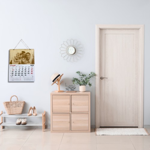 Elegancki drewniany kalendarz ze zdjęciem – unikalna dekoracja | Oryginalny, piękny prezent, upominek 27001 - zdjęcie 5