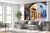 Fototapeta Urocza stara ulica średniowiecznych miast Włoch, region Umbria 81477 Naklejkomania - zdjecie 1 - miniatura