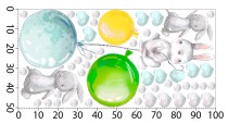 Piękne Naklejki ścienne z Króliczkami | Kolorowa ozdoba na ścianę do dziecięcego pokoju | Dekoracja do żłobka, przedszkola T42039 Naklejkomania - zdjecie 2 - miniatura
