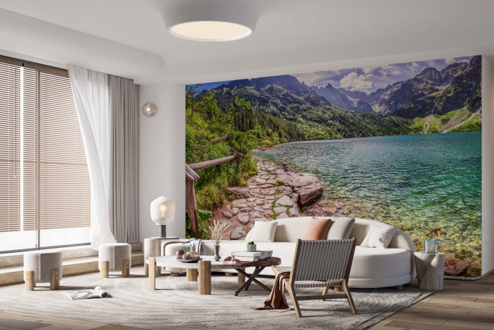 Fototapeta Panorama stawu pośrodku Tatr 81444 - zdjęcie 1