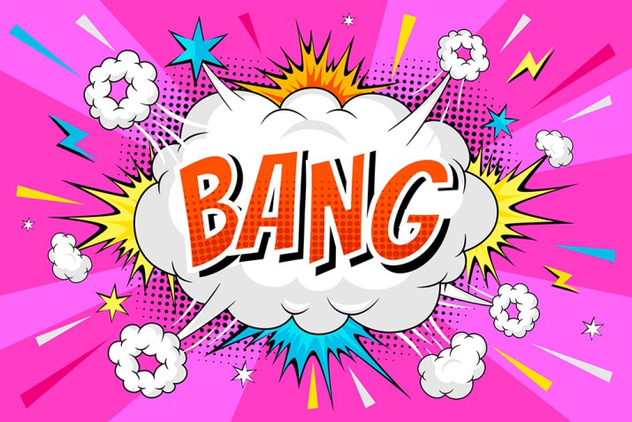 Komiksowa Fototapeta BANG – Wybuch w stylu Pop Art | Dynamiczna Dekoracja do pokoju młodzieżowego 81491 - zdjęcie 2