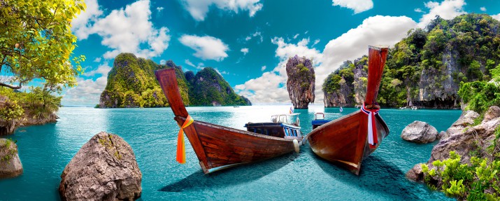 Fototapeta Malowniczy krajobraz Tajlandii. Plaża i wyspy Phuket. Podróże i przygody po Azji 81447 - zdjęcie 2