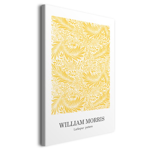 Obraz na płótnie- William Morris Larkspur No3- reprodukcja klasycznego wzoru |  Botaniczny wzór, dekoracja retro | Replika dzieła sztuki 92187 - zdjęcie 2