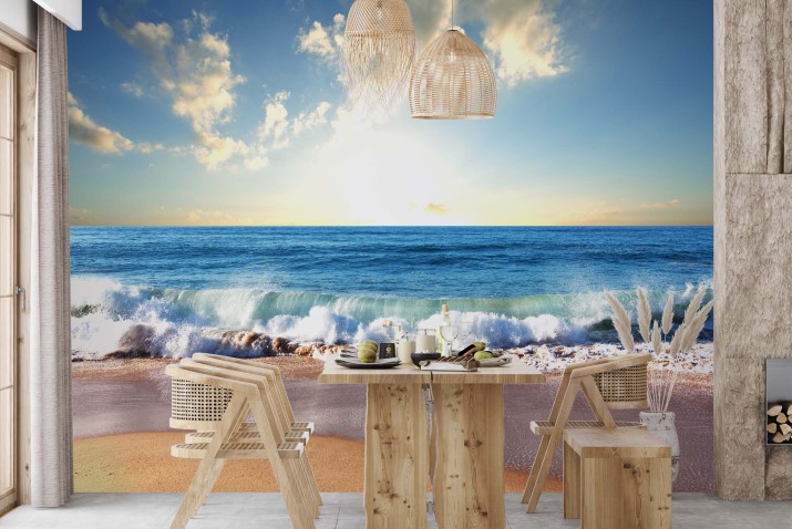 Fototapeta zachód słońca plaża piasek 81449 - zdjęcie 1