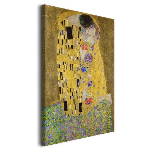 Obraz „Pocałunek” Gustav Klimt – luksusowa reprodukcja na płótnie | Dzieło sztuki do wnętrz klasycznych 68180 - zdjęcie 2
