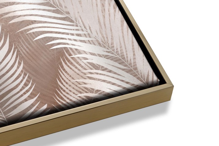 Obrazy w Ramie American Box | Liście Palmowe na Beżowym Tle | Elegancki Tryptyk w stylu boho R32293 - zdjęcie 6