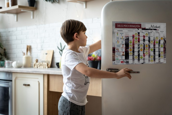 Magnetyczna Tablica obowiązków dla dzieci | Planer zadań na lodówkę | Dziecięca tablica motywacyjna 4631 - zdjęcie 5