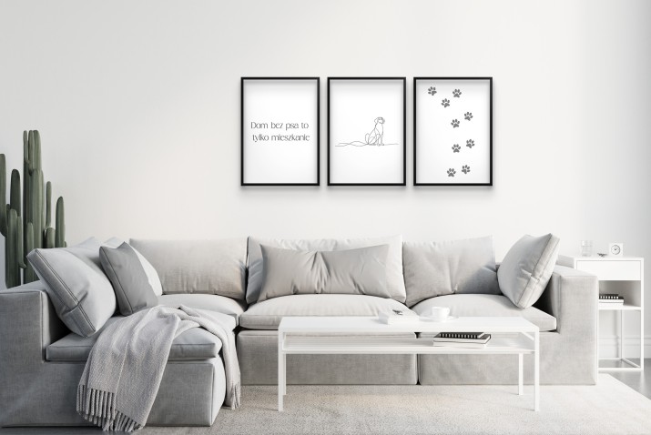 Minimalistyczne Plakaty na ścianę- Pies Line Art | Dom bez psa to tylko mieszkanie 81687 - zdjęcie 7