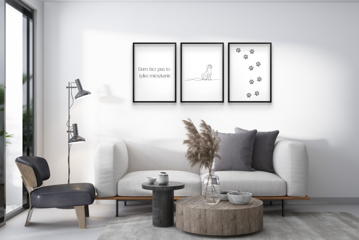 Minimalistyczne Plakaty na ścianę- Pies Line Art | Dom bez psa to tylko mieszkanie 81687 - zdjęcie 6