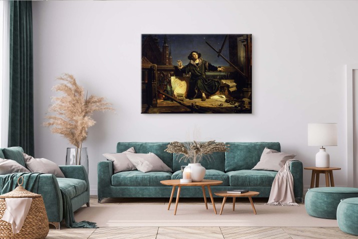 Reprodukcja obrazu na płótnie – Jan Matejko „Kopernik – Rozmowa z Bogiem” - zdjęcie 4