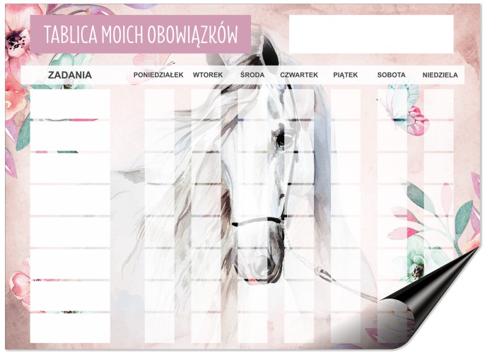 Tablica motywacyjna z listą obowiązków i buźkami do oceny | Planer magnetyczny dla dzieci 4633 - zdjęcie 7