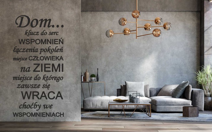495 Napisy ścienne do salonu przedpokoju Dom klucz do serc wspomnień - zdjęcie 4