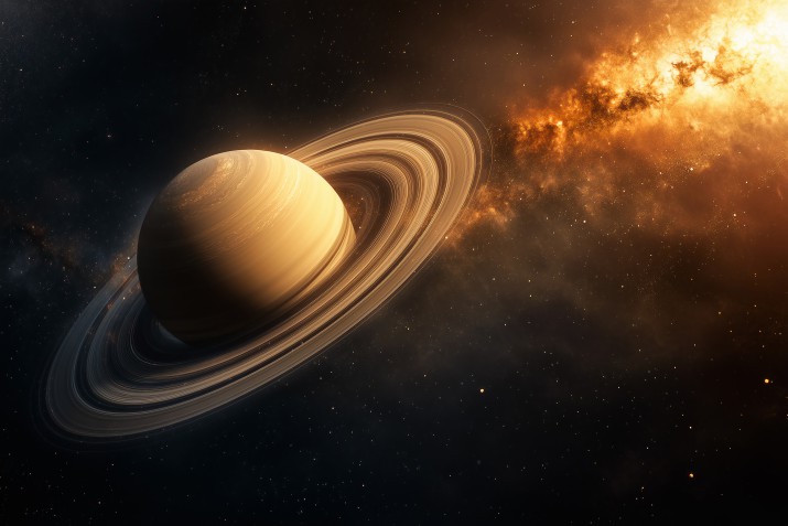 Oryginalna Fototapeta Kosmos – Saturn i Jego Pierścienie | Realistyczna Dekoracja Ścienna 81569 - zdjęcie 2