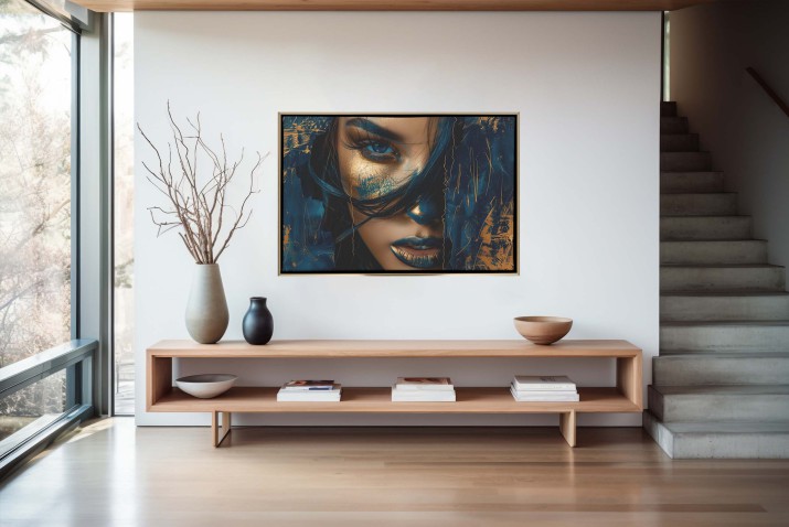 Obraz na ścianę w Ramie American Box | Elegancki Portret Kobiety | Dekoracja do salonu Glamour R73080 - zdjęcie 8